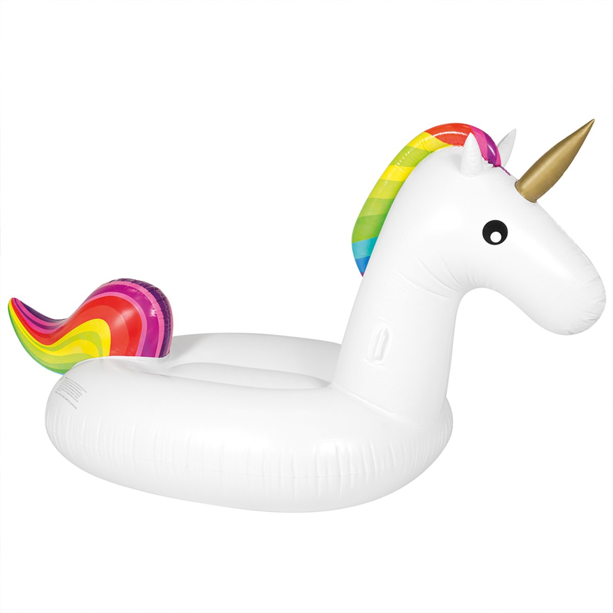 Blue Wave | Opblaasbare Eenhoorn | Regenboog | Opblaasfiguur | XXL | Multicolor | 160x70x85| Luchtbed | Perfect voor het zwembad of de vakantie | Kinderen | Speelgoed | Opblaasartikelen | Opblaasband | Inflatable Unicorn